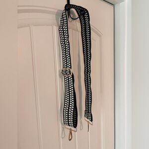 Black and White Adjustable Crossbody Strap